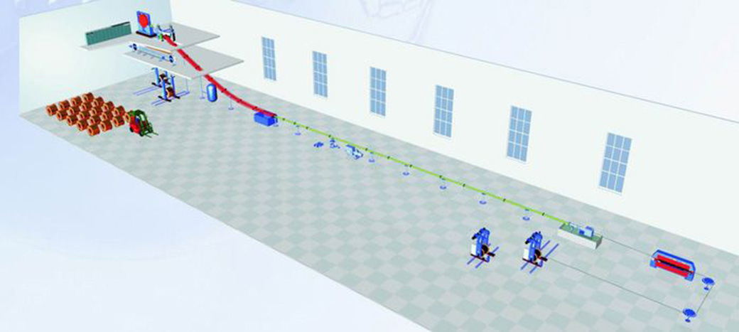 خط تصنيع كابلات الجهد المتوسط (35 كيلو فولت)، خط الفلكنة المستمر (CCV)